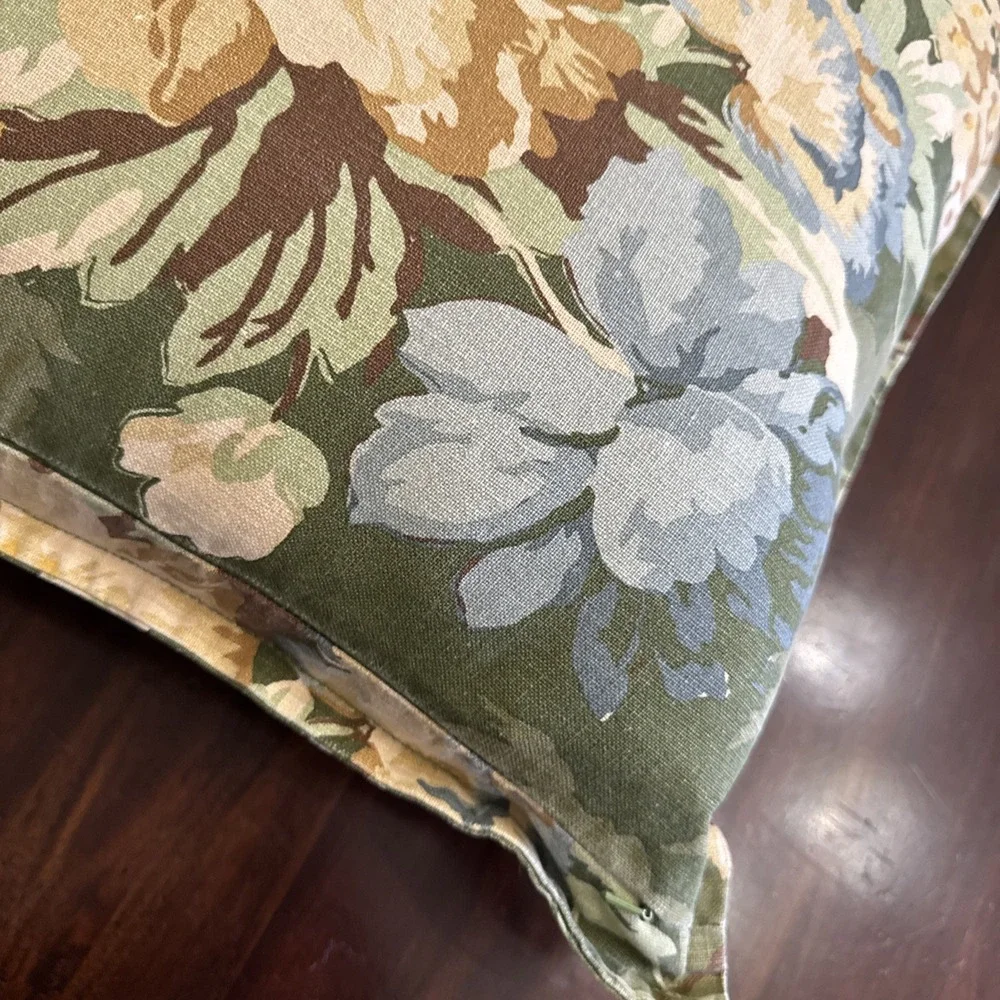 Pottery Barn Silvana Pheasant Pillow Cover & Insert Green 20